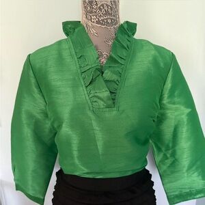 Crown & Ivy Elegant Green Women's Top